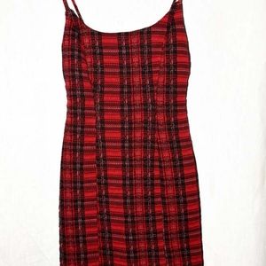 Strappy plaid  dress